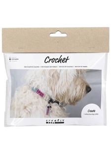 Kit creativ Mini-Craft, zgarda crosetata pentru catelus, marimea M, 977673