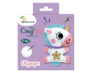 Kit de cusut Mini Couz'in model Olympe unicornul My Mandarine, cod KC089C