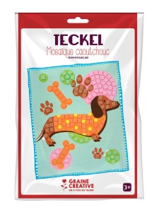 Kit mozaic din cauciuc moale Teckel Graine Creative, cod 750607