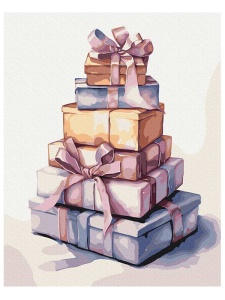 Kit pictura pe numere A Pile of Gifts 53843