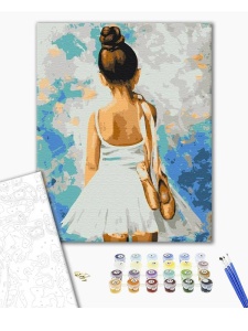 Kit pictura pe numere Mademoiselle with Pointe Shoes 28358
