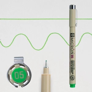 Liner Pigma Micron Light Green 32 Marimi Diferite Sakura