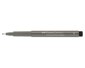 Liner Pitt Artist Pen fineliner M 0.7 mm gri cald cu tus pigmentat Faber-Castell 167373
