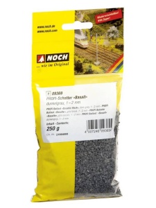 Material pentru diorame Profi ballast basaltic rock dark grey 250g Noch 9369