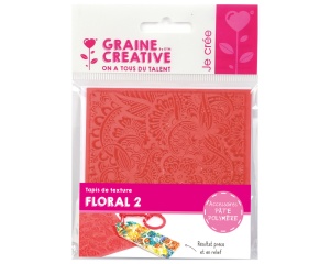 Matrita cu textura, model floral nr. 2, 9 x 9 cm Graine Creative 265406