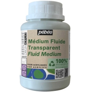 Medium fluid transparent 225 ml Studio Green Pebeo 818653