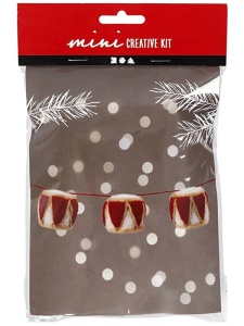 Mini kit creativ pentru impaslire, Tobe de iarna, 3 decoratiuni, 977427, Creativ Company