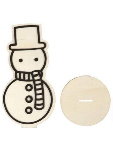 Ornament din lemn Om de Zapada 3D 18.5cm - Iarna Creativ Company 791947