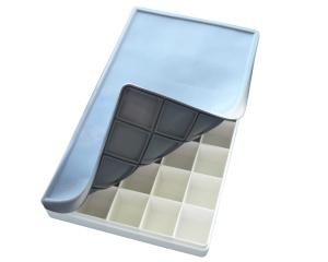 Paleta de pictura dreptunghiulara din plastic cu capac din silicon, 36 celule Phoenix 20602013873
