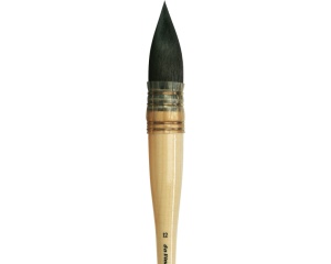 Pensula acuarela tip wash DaVinci seria 418 nr 12 par natural de veverita (blue squirrel) pentru spalari si suprafete mari