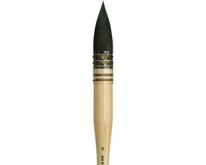 Pensula acuarela tip wash DaVinci seria 418 nr 8 par natural de veverita (blue squirrel) pentru spalari si suprafete mari