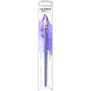 Pensula DaVinci Pretty Lili din Fibre Sintetice Albe cu Maner Mov 493/2