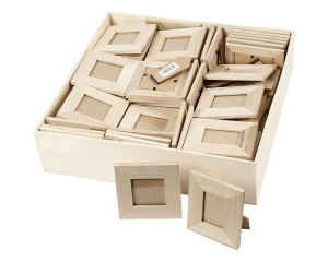Rama din lemn cu sticla si suport, 10 x 10 x 9 x 11 cm, 57773, Creativ Company