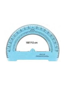 Raportor plastic 180° 12cm Arda 407SS