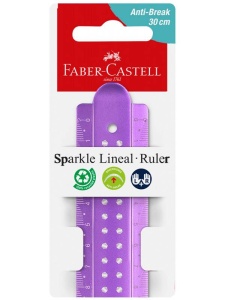 Rigla 30cm Sparkle Faber-Castell FC172030