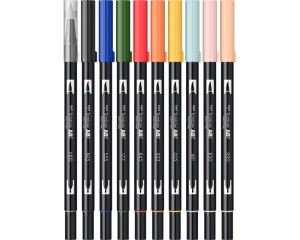 Set 10 markere Dual Brush, Manga Shonen, Tombow, TB-ABT-10C-MANGA1