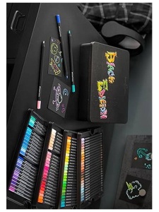 Set 100 creioane colorate Faber-Castell Black Edition Cutie de Metal FC116490