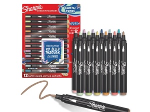 Set 12 Markere Creative Acrylic Sharpie Varf Rotund Pastel