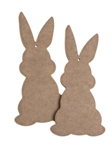 Set 2 ornamente Iepurasi mdf 20cm Dp Craft DPDN-206