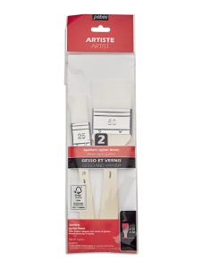 Set 2 pensule tip bidinea, par sintetic cu fibre albe Pebeo 952603