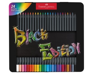 Set 24 creioane colorate Black Edition Faber Castell 116425
