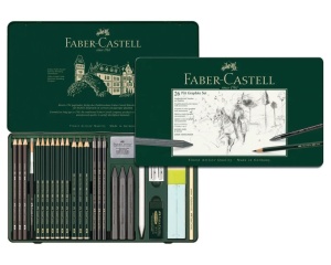 Set 26 Creioane Grafica Pitt Graphite Faber Castell, 112974
