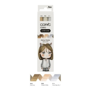 Set 3 markere cu cerneala pe baza de alcool, Copic Ciao Layer & Mix Paleta de Culori Mellow, 220750312 - Img 3