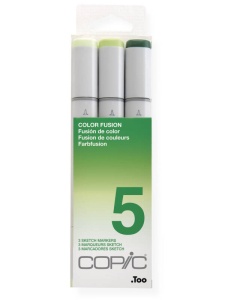 Set 3 markere cu cerneala pe baza de alcool, Copic Sketch Color Fusion 5, 21075655