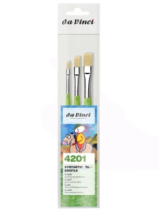 Set 3 pensule cu varf din fire sintetice Fit da Vinci 4201