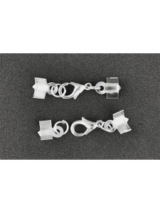 Set 4 carabine pentru snur argintii Meyco 61398