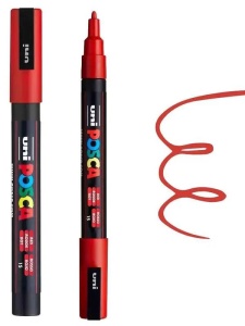 Set 4 markere PC-3M 0.9-1.3mm Uni Posca M1505