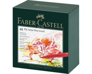 Set 48 markere India Ink Pitt Artist Faber Castell 167148