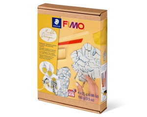 Set 4x25g fimo + accesorii pentru realizarea efectului marmorat 8025 HTC5 Staedtler