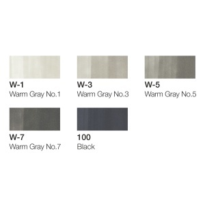 Set 5+1 Markere Copic Ciao Manga Warm Grey Tones 22075565 - Img 3
