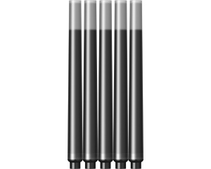 Set 5 cartuse lungi cu cerneala neagra permanenta, Quink, Parker, 19504021950382