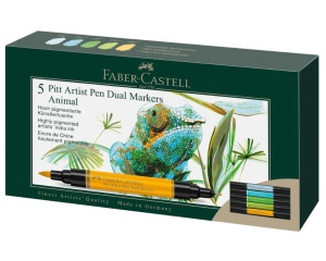 Set 5 Dual-Markere Animals Pitt Artist Faber-Castell FC162008