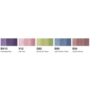 Set 5 markere cu cerneala pe baza de alcool + 2 Multilinere 0,3 mm, Copic Ciao Doodle Kit Nature, 22075672 - Img 3
