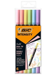 Set 6 carioci Dual-Tip Intensity Pastel BIC BC503826