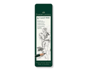 Set 6 Creioane Grafice Castell 9000 Faber Castell 119063