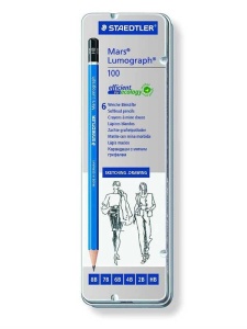 Set 6 creioane Mars Lumograph Staedtler 100 G6