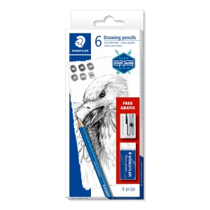 Set 6 creioane pentru schita Mars Lumograph 61100C6 Staedtler