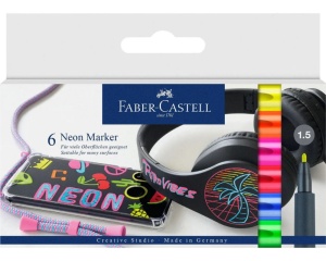 Set 6 markere creativ neon Faber-Castell 160806
