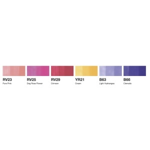 Set 6 markere cu cerneala pe baza de alcool, Copic Sketch Floral Favorites 2, 21075669 - Img 3
