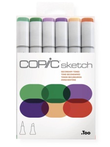 Set 6 markere cu cerneala pe baza de alcool, Copic Sketch Secondary Tones, 21075663