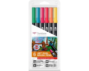 Set 6 markere Dual Brush, Derma Colours, Tombow, TB-ABT-6P-3