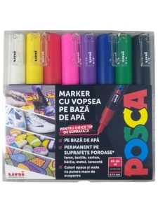 Set 8 markere PC-1M 0.7mm Uni Posca M1478