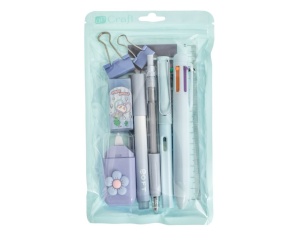 Set 9 accesorii de papetarie albastru pastel DP Craft DPSG-003