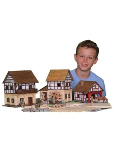 Set constructie arhitectura Granar 115 piese din lemn Walachia WLMK37