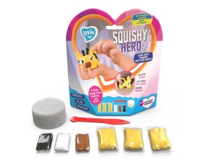 Set creatie cu argila usoara, 6 culori, Squishy Hero SquiRaff, Okto, OK70127