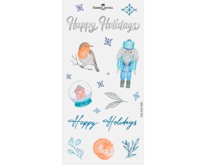 Set creativ 12 piese, Frosty Winter Limited Edition, Goldfaber, Faber-Castell, FC161004
